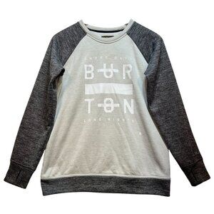 Burton Drywide Mens Short Days Pullover Sweatshirt Size S Beige Gray Stretch